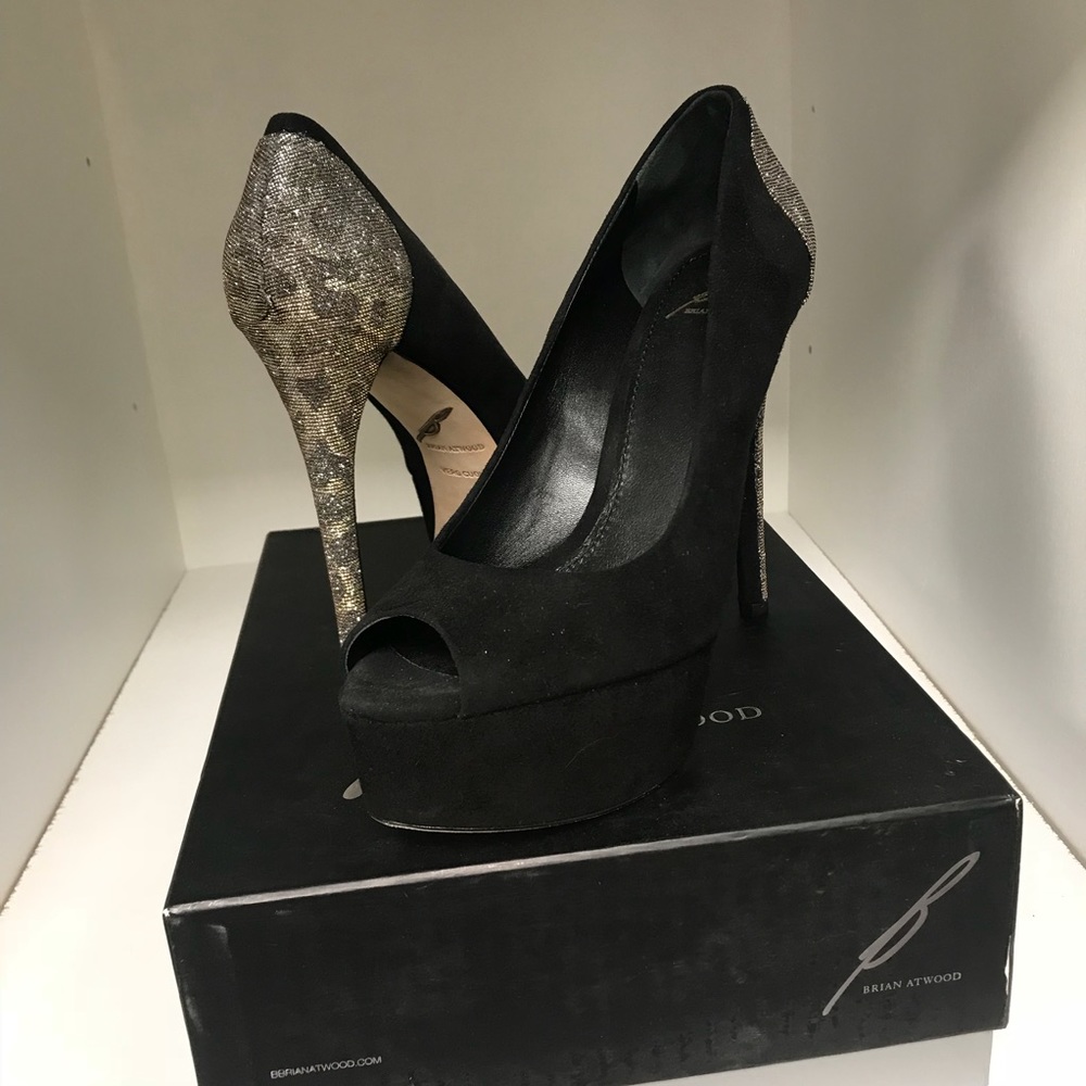 B. Brian Atwood Blayne Peeptoe Heels